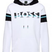 Hugo Boss Unisex-Sweatshirt mit Logo-Artwork und Kapuze Soody1 weiß100