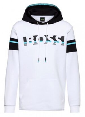 Hugo Boss Unisex-Sweatshirt mit Logo-Artwork und Kapuze Soody1 weiß100