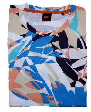 HUGO BOSS T-Shirt aus Baumwoll-Jersey mit Print TAllover mehrfarbig 439