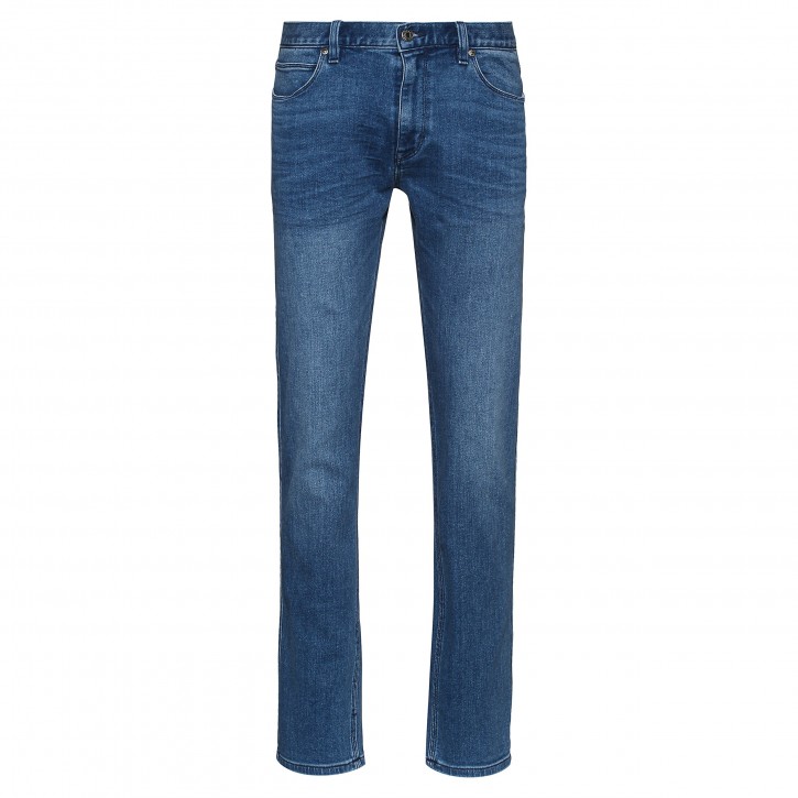 Hugo Boss Mittelblaue Slim-Fit Jeans HUGO 708 aus bequemem Stretch-Denim Farbe blau 450 Hugo Boss Mittelblaue Slim-Fit Jeans HUGO 708 aus bequemem Stretch-Denim Farbe blau 450