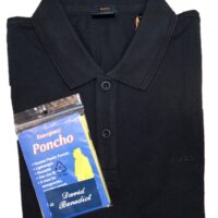 David Benedict Regenponcho mit Prime Poloshirt Schwarz 001
