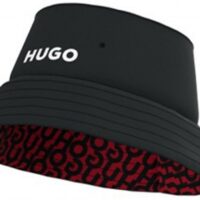 Hugo Fischerhut Men-X 555_R aus Baumwoll-Twill mit weißem Logo Farbe schwarz 001