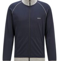 Hugo Boss Mix&Match Jacket Z Strickjacke mit Logoschriftzug auf der Brust dunkelblau 403 Hugo Boss Mix&Match Jacket Z Strickjacke mit Logoschriftzug auf der Brust dunkelblau 403
