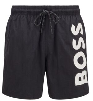 Hugo Boss Octopus Badehose mit Logoschriftzug am Bein in schwarz 007