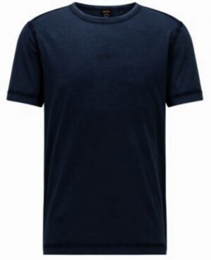Hugo Boss Stückgefärbtes T-Shirt TOKKS aus Bio-Baumwolle mit Logo-Print schwarz 001