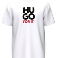 Hugo Boss T-Shirt DIMENTIS mit Logoprint aus Baumwoll-Jersey weiss 100