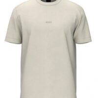 Hugo Boss Stückgefärbtes T-Shirt TOKKS aus Bio-Baumwolle mit Logo-Print open white 131