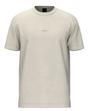 Hugo Boss Stückgefärbtes T-Shirt TOKKS aus Bio-Baumwolle mit Logo-Print open white 131