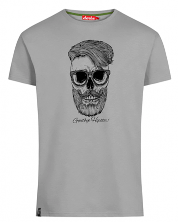 DERBE Herren T-Shirt Hipster m-04-tsfl-hipster-093 grey DERBE Herren T-Shirt Hipster m-04-tsfl-hipster-093 grey