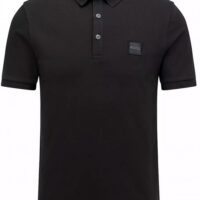 Hugo Boss Slim-Fit Poloshirt Passenger aus Stretch-Baumwolle mit Logo-Aufnäher schwarz 001