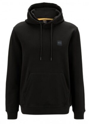 Hugo Boss Hoodie Wetalk aus French-Terry-Baumwolle mit Logo-Aufnäher schwarz 001