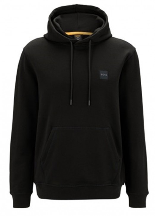Hugo Boss Hoodie Wetalk aus French-Terry-Baumwolle mit Logo-Aufnäher schwarz 001 Hugo Boss Hoodie Wetalk aus French-Terry-Baumwolle mit Logo-Aufnäher schwarz 001