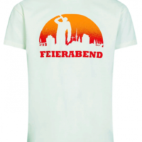 DERBE Einer Geht Noch Herren T-Shirt Orange Hafen Silhouette Feierabend Bier off white  023 DERBE Einer Geht Noch Herren T-Shirt Orange Hafen Silhouette Feierabend Bier off white  023