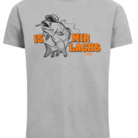 DERBE Herren T-Shirts  Is mir Lachs T-Shirt Grey Melange Hell Grau 021 DERBE Herren T-Shirts  Is mir Lachs T-Shirt Grey Melange Hell Grau 021
