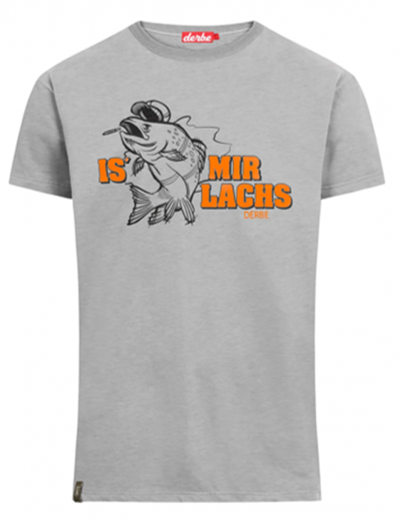 DERBE Herren T-Shirts  Is mir Lachs T-Shirt Grey Melange Hell Grau 021 DERBE Herren T-Shirts  Is mir Lachs T-Shirt Grey Melange Hell Grau 021