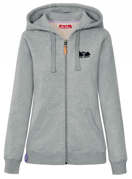 DERBE Damen Sweatjacke Schwanenliebe Farbe grey 021 DERBE Damen Sweatjacke Schwanenliebe Farbe grey 021