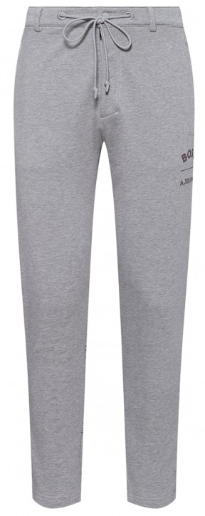 Hugo Boss Halboa AJ Jogginghose aus Bio-Baumwolle mit dem Logo der Kooperation grau 059 Hugo Boss Halboa AJ Jogginghose aus Bio-Baumwolle mit dem Logo der Kooperation grau 059