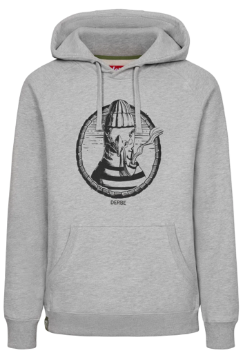 DERBE Herren Kapuzenpullover Matrosenmöwe 021-grey melange DERBE Herren Kapuzenpullover Matrosenmöwe 021-grey melange