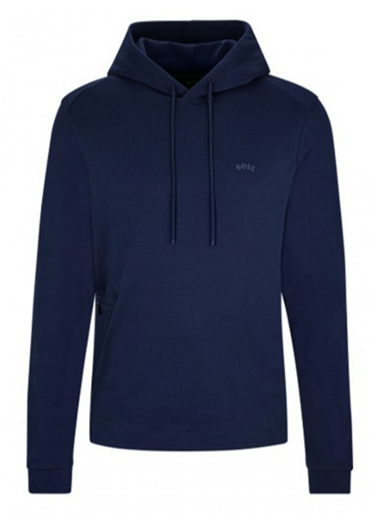 Hugo Boss Herren Soody Curved Kapuzenpullover dunkelblau 410 Hugo Boss Herren Soody Curved Kapuzenpullover dunkelblau 410