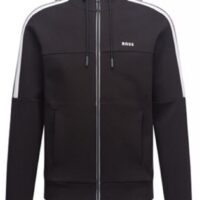 Hugo Boss Unisex-Sweatshirt SAGGY 1 mit Logo-Details und Kapuze schwarz 001