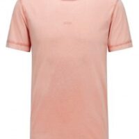 Hugo Boss Stückgefärbtes T-Shirt TOKKS aus Bio-Baumwolle mit Logo-Print rosa 536