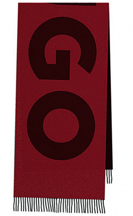 Hugo Unisex Z-471 Schal mit einem großen, kontrastierenden Logo Pink 693 Hugo Unisex Z-471 Schal mit einem großen, kontrastierenden Logo Pink 693