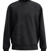 Hugo Boss Herren Wefade Sweatshirt mit Gummierten Logo Schwarz 002 Hugo Boss Herren Wefade Sweatshirt mit Gummierten Logo Schwarz 002