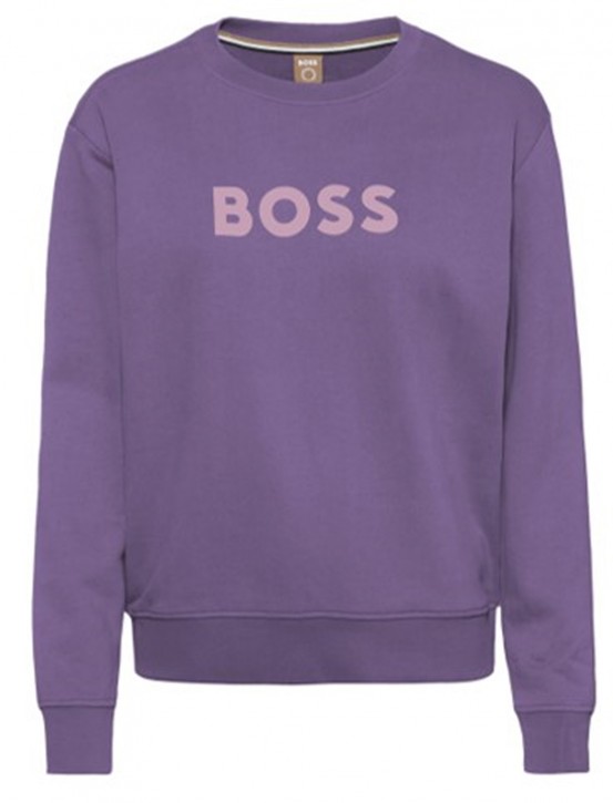 Hugo Boss Baumwoll-Sweatshirt aus French Terry mit Logo-Print C_Elaboss_6 Medium Purple 515 Hugo Boss Baumwoll-Sweatshirt aus French Terry mit Logo-Print C_Elaboss_6 Medium Purple 515