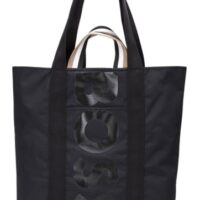 Boss Deva NS Tote NB aus Baumwollstoff mit vertikalem Logo schwarz 001
