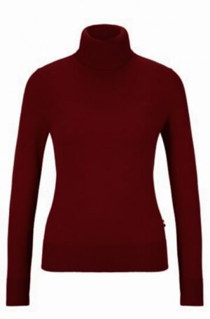 Hugo Boss Slim-Fit Rollkragenpullover C_Fiddinan aus Baumwoll-Mix mit Seide und Kaschmir schwarz 001