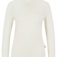 Hugo Boss Slim-Fit Rollkragenpullover C_Fiddinan aus Baumwoll-Mix mit Seide und Kaschmir weiß 118