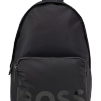 Hugo Boss Rucksack Catch_Backpack aus recyceltem Material mit charakteristischem Webstreifen schwarz 001 Hugo Boss Rucksack Catch_Backpack aus recyceltem Material mit charakteristischem Webstreifen schwarz 001
