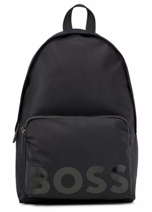 Hugo Boss Rucksack Catch_Backpack aus recyceltem Material mit charakteristischem Webstreifen schwarz 001 Hugo Boss Rucksack Catch_Backpack aus recyceltem Material mit charakteristischem Webstreifen schwarz 001