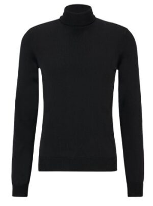 Hugo Boss Slim-Fit Rollkragenpullover San Thomas-M aus Schurwolle dunkelblau 410
