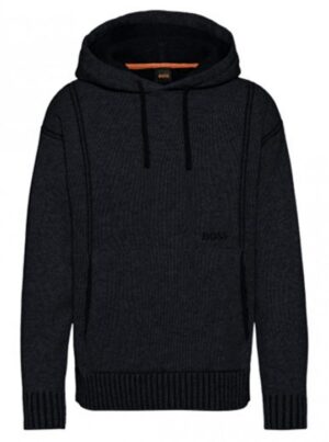 Hugo Boss Herren Kapuzenpulli Kushet mit Beatz innen am Kragen dunkelblau 404