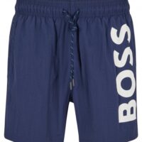 Hugo Boss Octopus Badehose mit Logoschriftzug am Bein in dunkelblau 413 Hugo Boss Octopus Badehose mit Logoschriftzug am Bein in dunkelblau 413