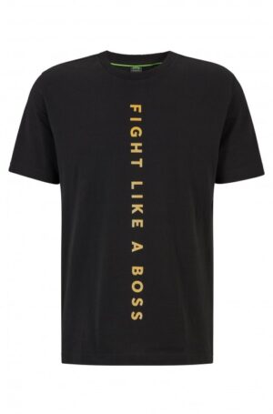 Hugo Boss Regular-Fit T-Shirt Talboa AJ aus Baumwoll-Jersey mit Branding der Kooperation schwarz 001