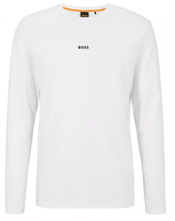 Hugo Boss Regular-Fit Longsleeve TChark aus Stretch-Baumwolle mit kontrastierendem Logo weiß 100 Hugo Boss Regular-Fit Longsleeve TChark aus Stretch-Baumwolle mit kontrastierendem Logo weiß 100