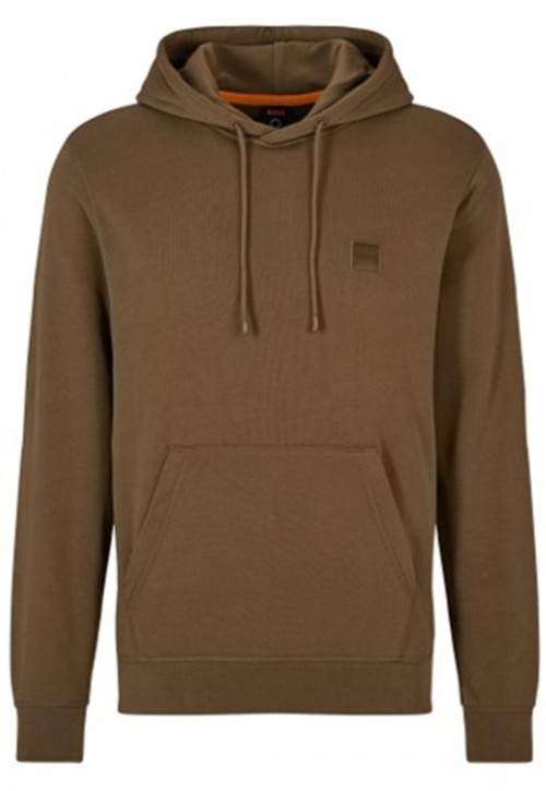 Hugo Boss Hoodie Wetalk aus French-Terry-Baumwolle mit Logo-Aufnäher oliv 308 Hugo Boss Hoodie Wetalk aus French-Terry-Baumwolle mit Logo-Aufnäher oliv 308