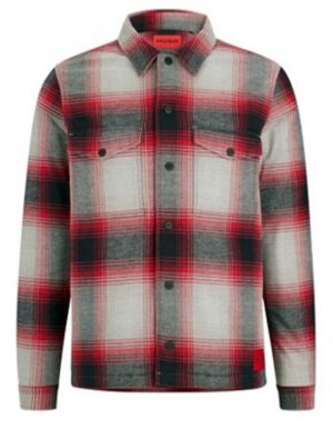 Hugo Kariertes Oversized Overshirt Enalu aus Baumwoll-Twill mehrfarbig 693