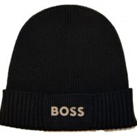 Hugo Boss Herren Ripp Asic_Beanie Mütze schwarz 001 Hugo Boss Herren Ripp Asic_Beanie Mütze schwarz 001