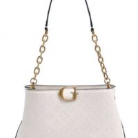 Guess Damen Schultertasche G Vibe weiß stone logo