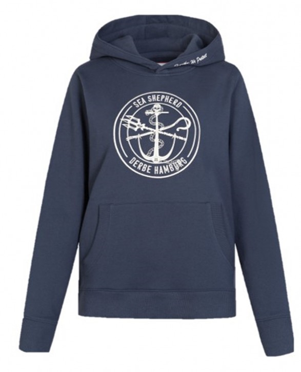 Derbe JF_ Zope Sea Shepherd Gots Organic Damen Kapuzen Pullover Navy Dunkelblau Derbe JF_ Zope Sea Shepherd Gots Organic Damen Kapuzen Pullover Navy Dunkelblau