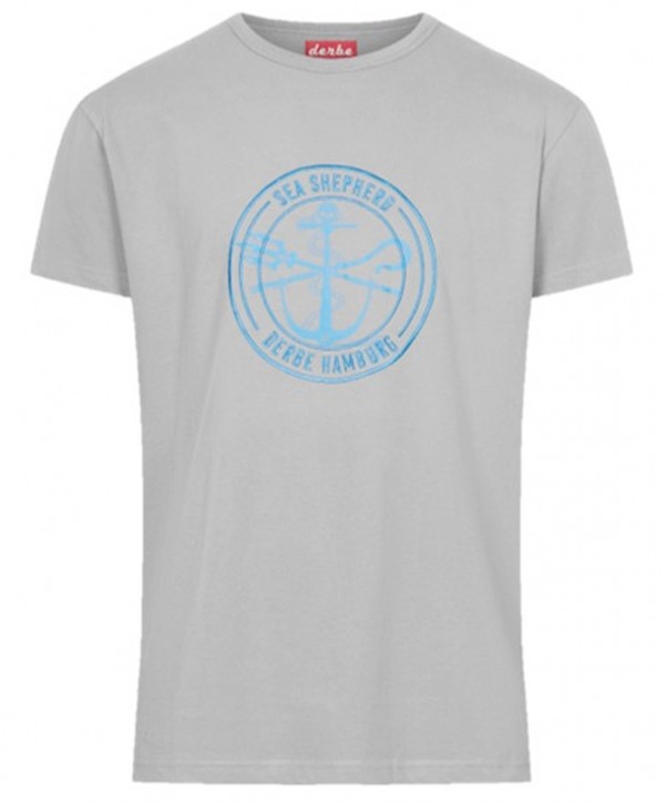 Derbe Barsch Sea Shepherd Gots Organic Herren Shirt Grey Melange Grau Derbe Barsch Sea Shepherd Gots Organic Herren Shirt Grey Melange Grau