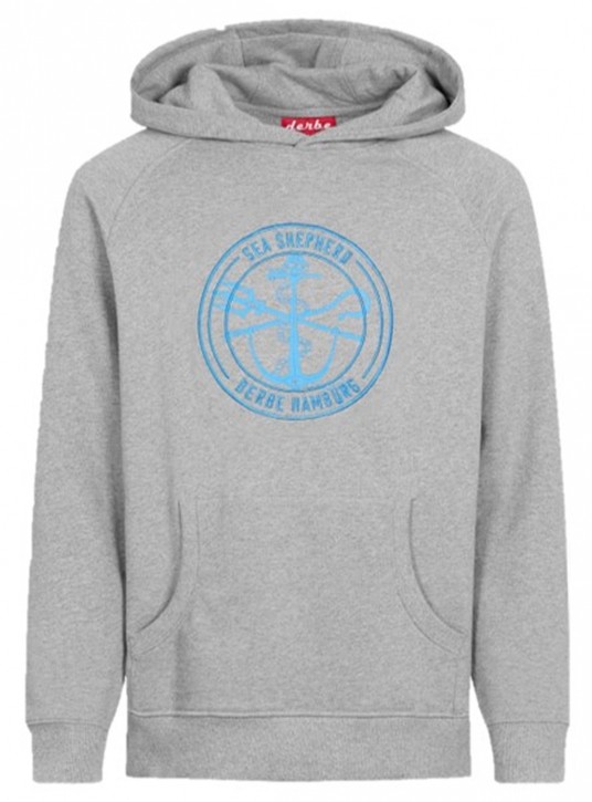 Derbe JF_Zobel Sea Shepherd Gots Organic Herren Kapuzen Pullover Grey Melange Grau Derbe JF_Zobel Sea Shepherd Gots Organic Herren Kapuzen Pullover Grey Melange Grau