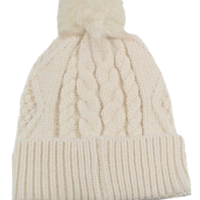 Guess Damen Bommelmütze  Cream Aw9034pol01, cremefarben Guess Damen Bommelmütze  Cream Aw9034pol01, cremefarben