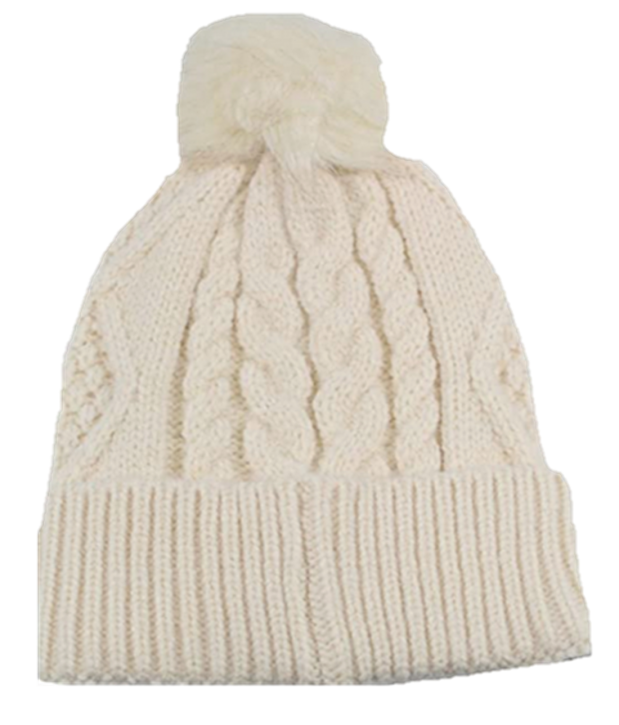Guess Damen Bommelmütze  Cream Aw9034pol01, cremefarben Guess Damen Bommelmütze  Cream Aw9034pol01, cremefarben