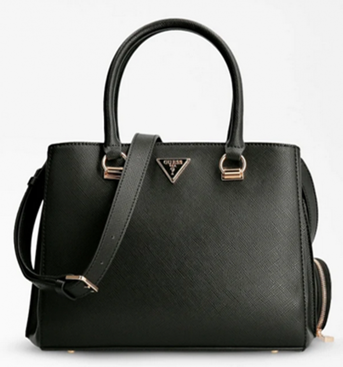 Guess Damen Henkeltasche Alexie saffian-optik schwarz Guess Damen Henkeltasche Alexie saffian-optik schwarz
