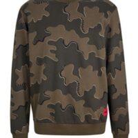 Hugo Herren Rundhalsauschnitt Sweatshirt Durdock mit Camouflage motiv mehrfarbig 965