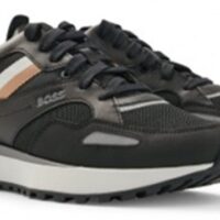 Hugo Boss Sneakers Jonah_Runn_mx  aus verschiedenen Materialien mit charakteristischen Streifen schwarz 001